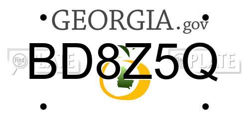 BD8Z5Q Georgia License Plate