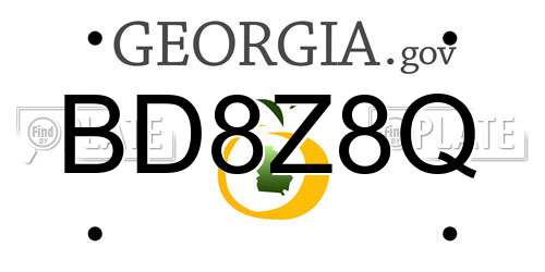 BD8Z8Q Georgia License Plate