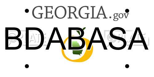 BDABASA Georgia License Plate