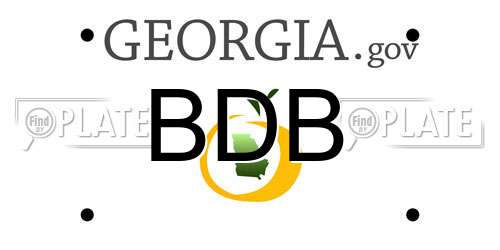 BDB Georgia License Plate