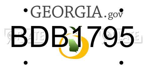 BDB1795 Georgia License Plate