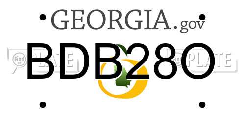 BDB28O Georgia License Plate
