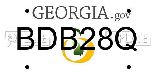 BDB28Q Georgia License Plate