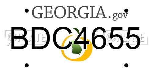 BDC4655 Georgia License Plate