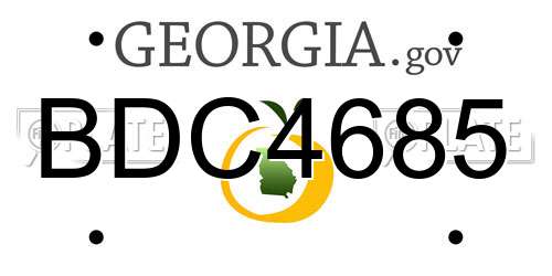 BDC4685 Georgia License Plate