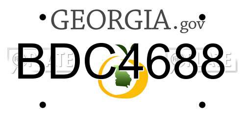 BDC4688 Georgia License Plate