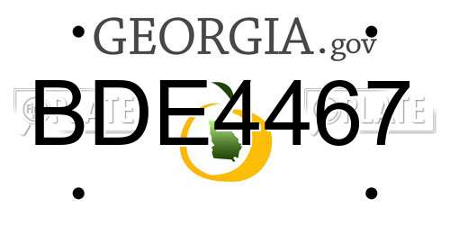 BDE4467 Georgia License Plate