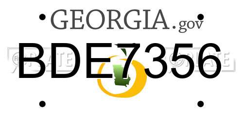 BDE7356 Georgia License Plate