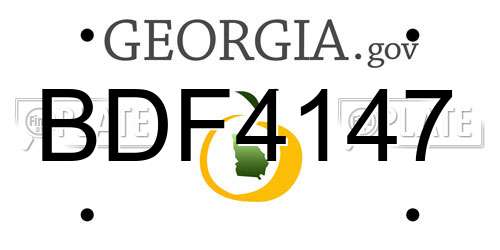 BDF4147 Georgia License Plate