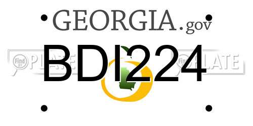 BDI224 Georgia License Plate