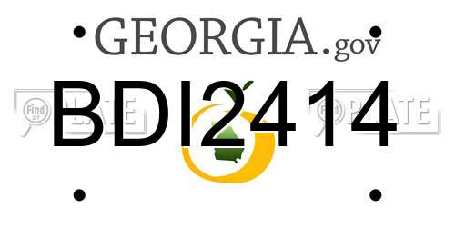 BDI2414 Georgia License Plate