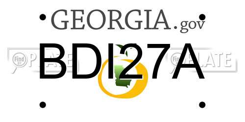 BDI27A Georgia License Plate