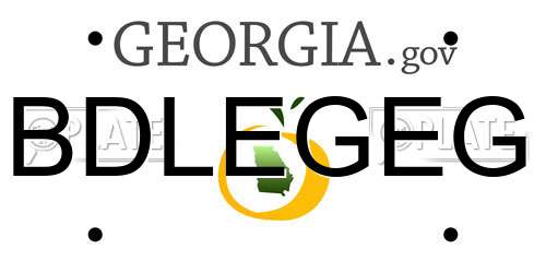 BDLEGEG Georgia License Plate