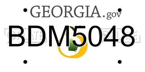 BDM5048 Georgia License Plate