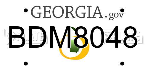 BDM8048 Georgia License Plate