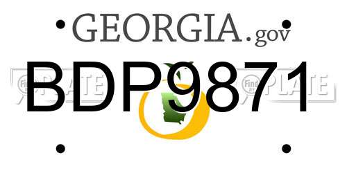 BDP9871 Georgia License Plate