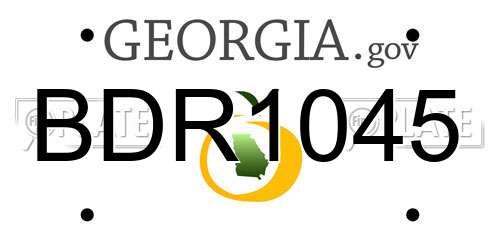 BDR1045 Georgia License Plate