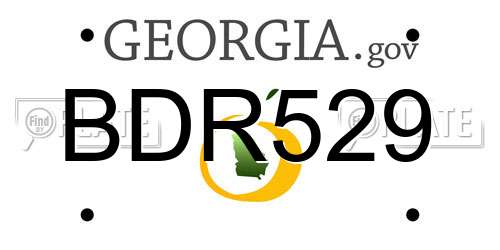 BDR529 Georgia License Plate