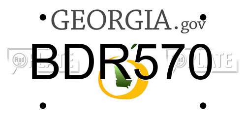 BDR570 Georgia License Plate