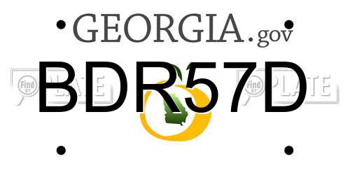 BDR57D Georgia License Plate