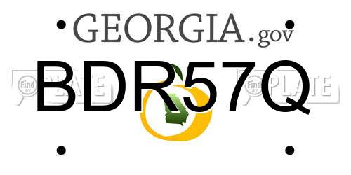 BDR57Q Georgia License Plate