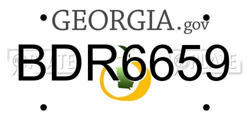 BDR6659 Georgia License Plate