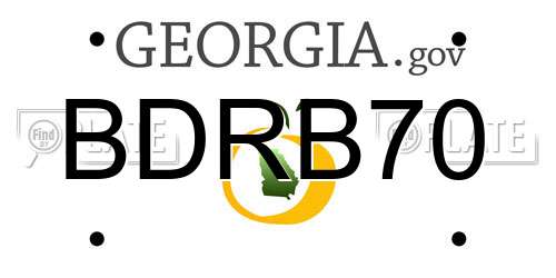 BDRB70 Georgia License Plate