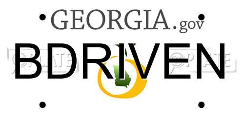 BDRIVEN Georgia License Plate