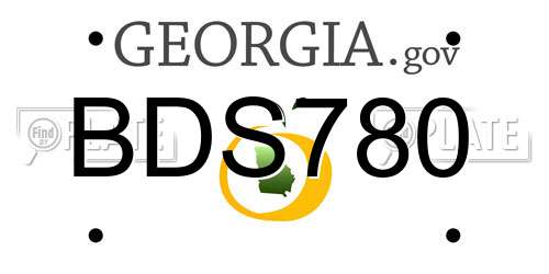 BDS780 Georgia License Plate