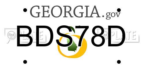 BDS78D Georgia License Plate