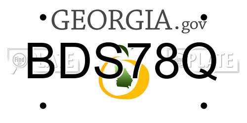 BDS78Q Georgia License Plate