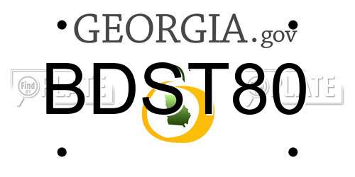 BDST80 Georgia License Plate