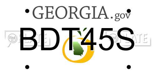 BDT45S Georgia License Plate