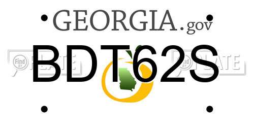 BDT62S Georgia License Plate