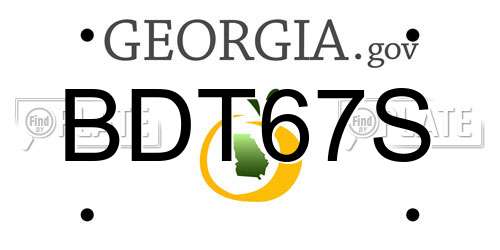 BDT67S Georgia License Plate