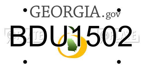 BDU1502 Georgia License Plate