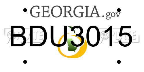 BDU3015 Georgia License Plate