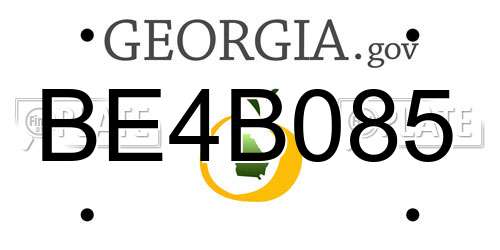 BE4B085 Georgia License Plate