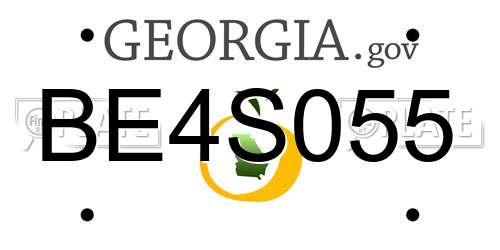BE4S055 Georgia License Plate