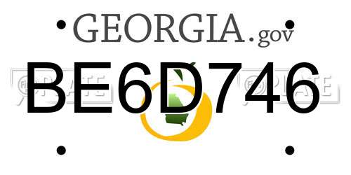 BE6D746 Georgia License Plate