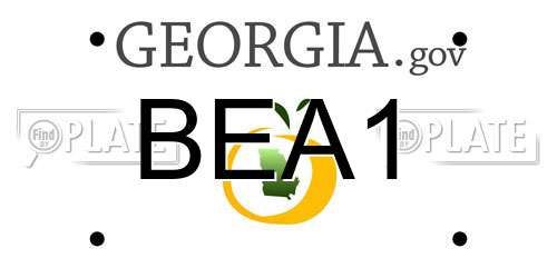 BEA1 Georgia License Plate