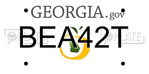 BEA42T Georgia License Plate