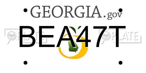 BEA47T Georgia License Plate