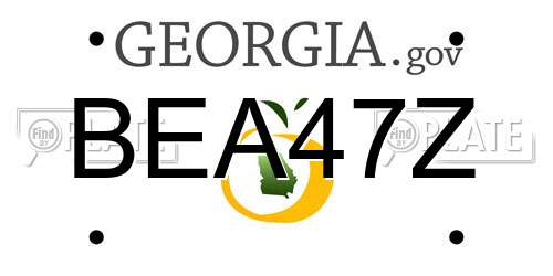 BEA47Z Georgia License Plate