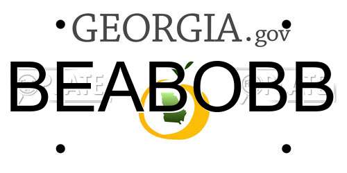 BEABOBB Georgia License Plate