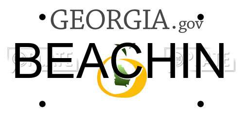 BEACHIN Georgia License Plate