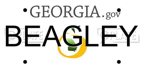 BEAGLEY Georgia License Plate