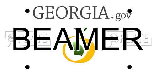 BEAMER Georgia License Plate