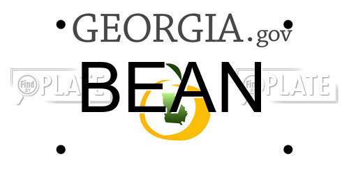 BEAN Georgia License Plate