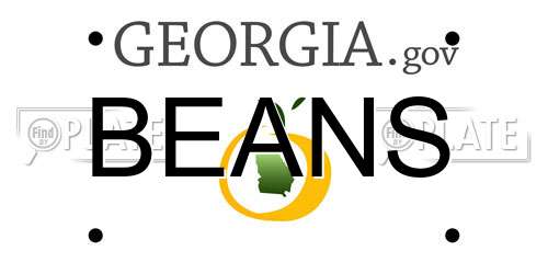 BEANS Georgia License Plate